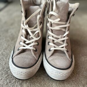 Converse High-Top Genuine leather Wedge Sneakers Sz 8.5